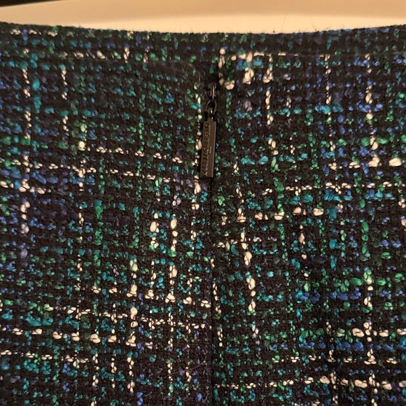 Karl Lagerfeld Black, Blue and Green Tweed Skirt - Picture 2 of 4
